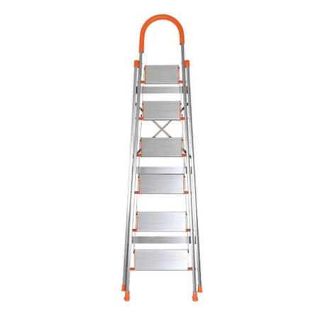 บันได STEP 6 ขั้น MEDILA รุ่น HMLV-00171-6-WH-OR พับได้ อะลูมิเนียม สีขาว-ส้ม_4
